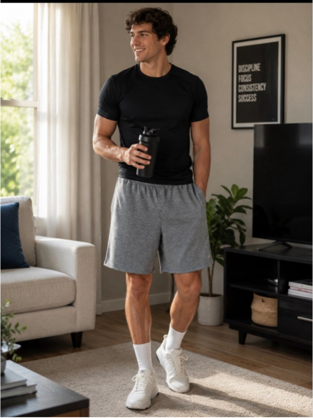 Men's Ideology Gray Rapiddry Athletic Shorts S